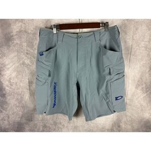 AFTCO Phoenix Boats Mens Fishing Shorts Gray Technical Cargo Size 36 9in